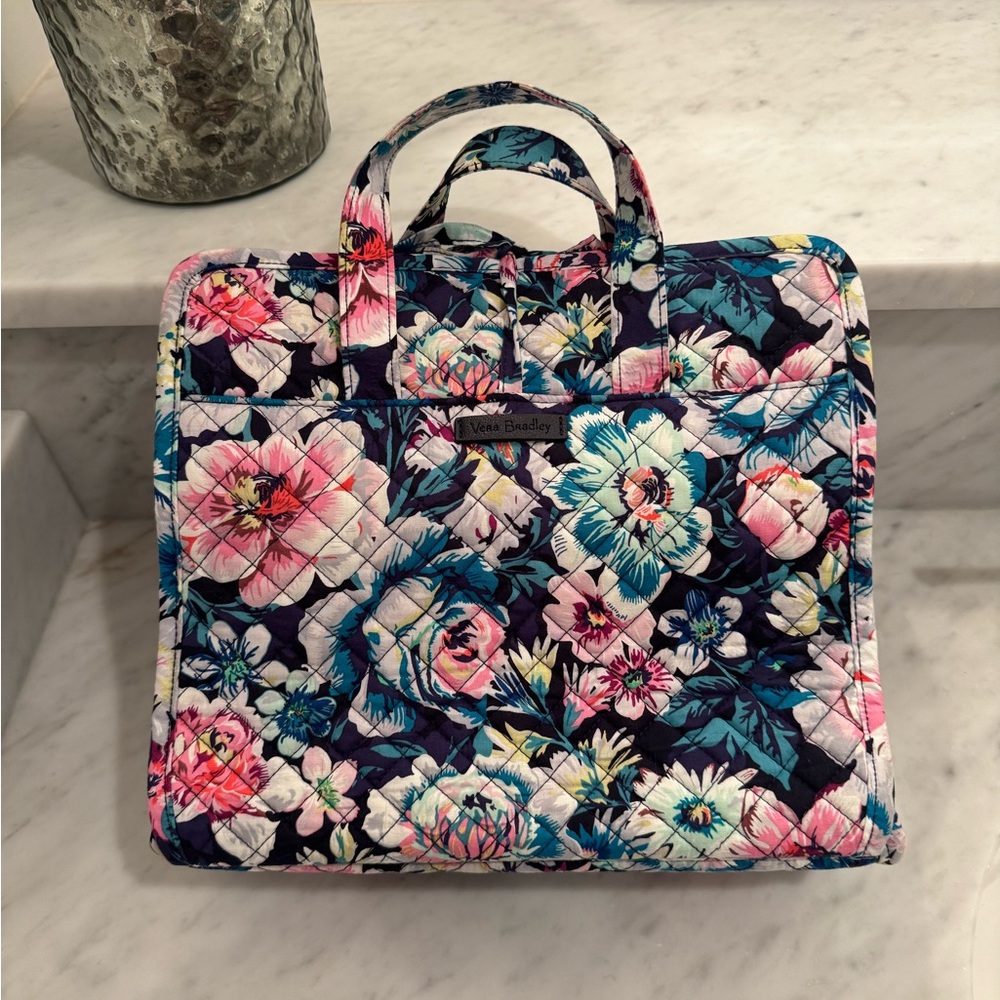 Vera Bradley Multicolor Floral Quilted Toiletry Bag, Like New